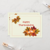 Carte postale Thanksgiving (Devant/Arrière en situation)