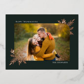 Carte postale Thanksgiving Botanical Frame Foil (Recto)