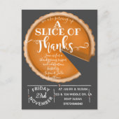 Carte Postale Thanksgiving citrouille pie bén déjeuner (Devant)