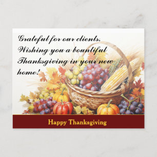 Carte Postale Thanksgiving Client Immobilier Marketing