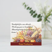 Carte Postale Thanksgiving Client Immobilier Marketing (Debout devant)