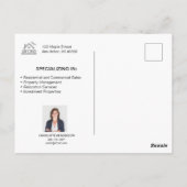 Carte Postale Thanksgiving Client Immobilier Marketing (Dos)