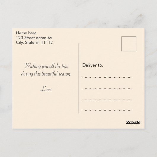 Carte postale Thanksgiving Gnome mignonne et autom (Dos)