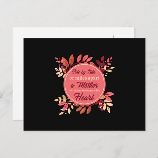 Carte Postale Thanksgiving Mère Fille Mère Mère Automne Femmes (Devant / Derrière)