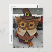 Carte Postale Thanksgiving Owl (Devant / Derrière)