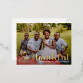 Carte postale Thanksgiving Photo Foil (Recto/Verso)