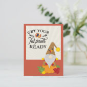 Carte Postale Thanksgiving Préparez vos gros pantalons Drôle (Debout devant)