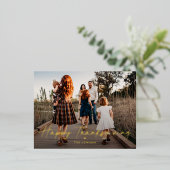Carte postale Thanksgiving simple Penné Foil (Debout devant)