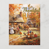 Carte Postale Thanksgiving - Soyez toujours reconnaissants (Devant)
