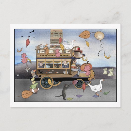 Carte Postale Thanksgiving Transport (Devant)