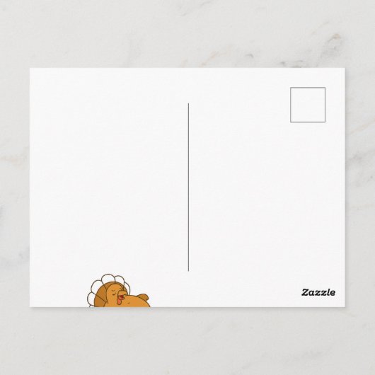 Carte Postale Thanksgiving Turquie Fabriqué en légumes (Dos)