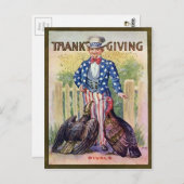 Carte postale Thanksgiving vintage (Devant / Derrière)