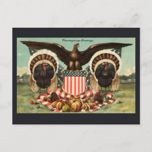 Carte postale Thanksgiving vintage (Devant)
