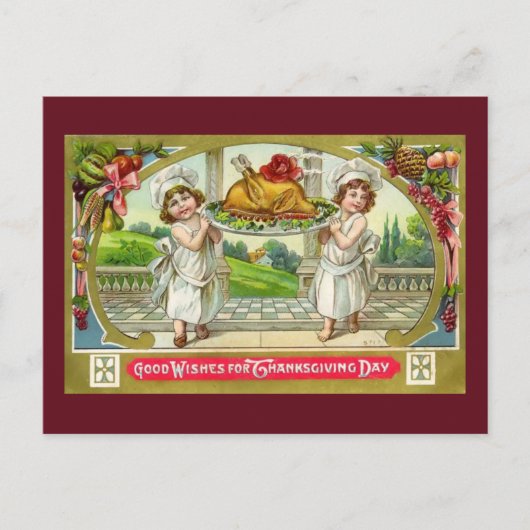 Carte postale Thanksgiving vintage (Devant)