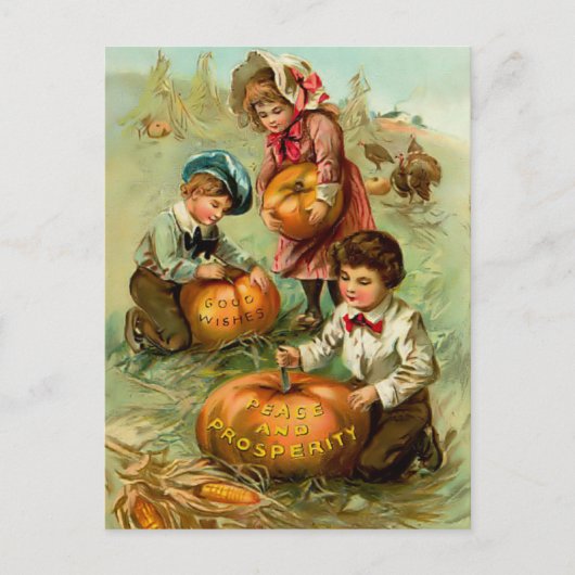 Carte postale Thanksgiving vintage (Devant)