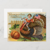 Carte postale Thanksgiving vintage (Devant / Derrière)