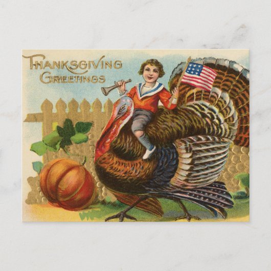 Carte postale Thanksgiving vintage (Devant)
