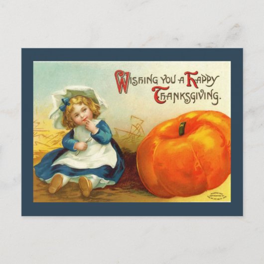 Carte postale Thanksgiving vintage (Devant)