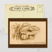 Carte postale Thanksgiving vintage (Devant / Derrière)