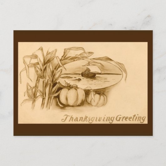 Carte postale Thanksgiving vintage (Devant)