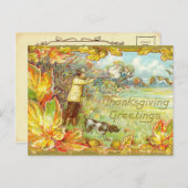 Carte postale Thanksgiving vintage (Devant / Derrière)