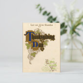 Carte postale Thanksgiving vintage (Debout devant)