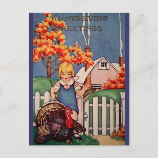 Carte postale Thanksgiving vintage (Devant)