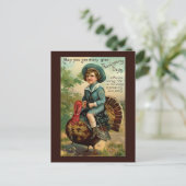 Carte postale Thanksgiving vintage (Debout devant)