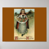 Carte postale Thanksgiving vintage Poster de la fe