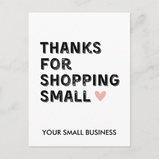 Carte Postale Thankyou | Petites entreprises (Devant)