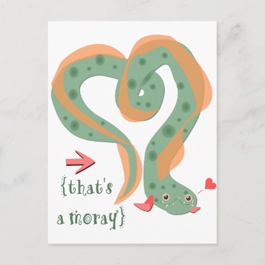 Carte Postale "That's A Moray" Love Pun Eel (Devant)