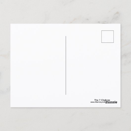 Carte Postale The 7 Chakras Postcard (Dos)