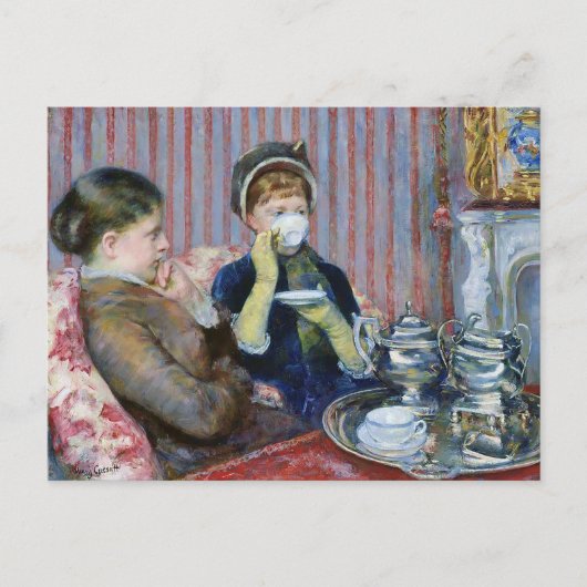 Carte Postale Thé à cinq heures Mary Cassatt Art (Devant)