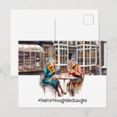 Carte Postale Thé à Londres avec deux dames (Devant / Derrière)