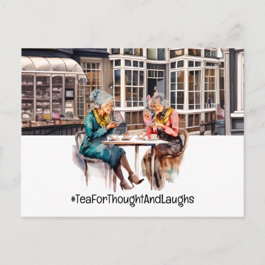 Carte Postale Thé à Londres avec deux dames (Devant)