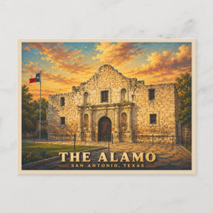 Carte Postale The Alamo Voyage Ancien