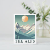 Carte Postale The Alps Sun Geometric European Ski Mountain (Debout devant)