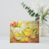 Carte Postale Thé au citron (Debout devant)