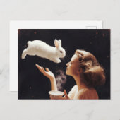 Carte Postale Thé avec le lapin Surreal (Devant / Derrière)