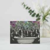 Carte Postale The Bathtub Viewers Bubbles and Roses Collage (Debout devant)