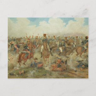 Carte Postale The Battle of Waterloo, June 18th 1815 (w/c on pap