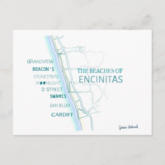 Carte Postale The Beaches of Encinitas Tote Bag - San Diego (Devant)