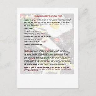 Carte Postale The Best Recipe of All Time - Gospel Tract
