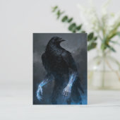 Carte Postale The black crow with human arms dark fantasy  (Debout devant)