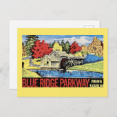 Carte Postale The Blue Ridge Parkway Vintage (Devant / Derrière)