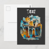 Carte Postale The Blue Tapestry : Chefchaouen's Classic Elegance (Devant / Derrière)