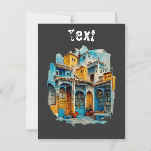Carte Postale The Blue Tapestry : Chefchaouen's Classic Elegance