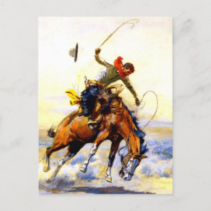 Carte Postale « The Bucker » Art occidental par Charles M Russel