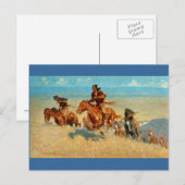 Carte Postale The Buffalo Runners de Frederic Remington (1909) (Devant / Derrière)