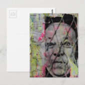 Carte Postale the caged man unique Mixed Media Collage (Devant / Derrière)